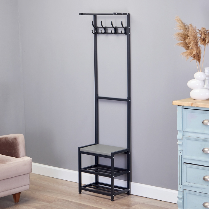 Прихожая Базовая, 400 x 255 x 1600, металл, чёрная Прихожая Базовая, 400 x 255 x 1600, металл, чёрная