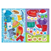 Набор книг с наклейками &laquo;Наклейки-одевашки. Новогоднее настроение&raquo;, 2 шт., по 12 стр.