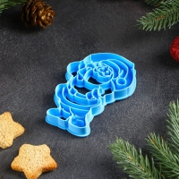 Форма для печенья «Санта Клаус», вырубка, штамп, 10,2×7,3 см, цвет микс Форма для печенья «Санта Клаус», вырубка, штамп, 10,2×7,3 см, цвет микс