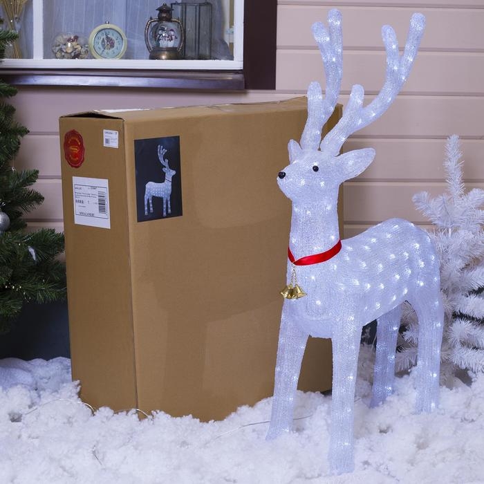 Светодиодная фигура &laquo;Олень&raquo; 70 &times; 115 &times; 25 см, акрил, 180 LED, 8 режимов, 24 В, свечение белое