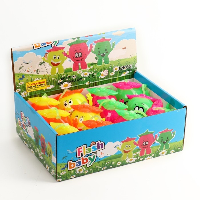 Мяч &laquo;Ягодка&raquo;, световой, с пищалкой, цвета МИКС