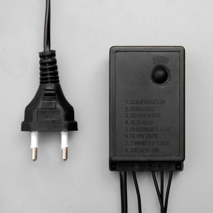 Гирлянда &laquo;Бахрома&raquo; 4 &times; 0.6 м, IP44, тёмная нить, 180 LED, свечение мульти, 8 режимов, 220 В