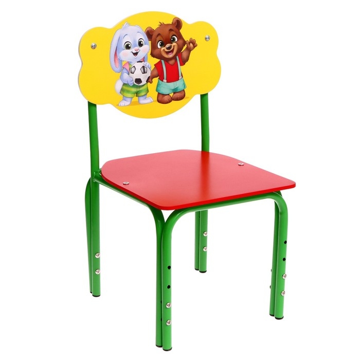 Стул детский &laquo;Зверята&raquo;, регулируемый, МИКС