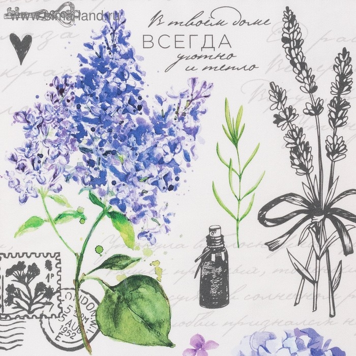 Дорожка "Этель" Самая любимая 30*70 см, 100% хлопок, саржа 190 г/м2