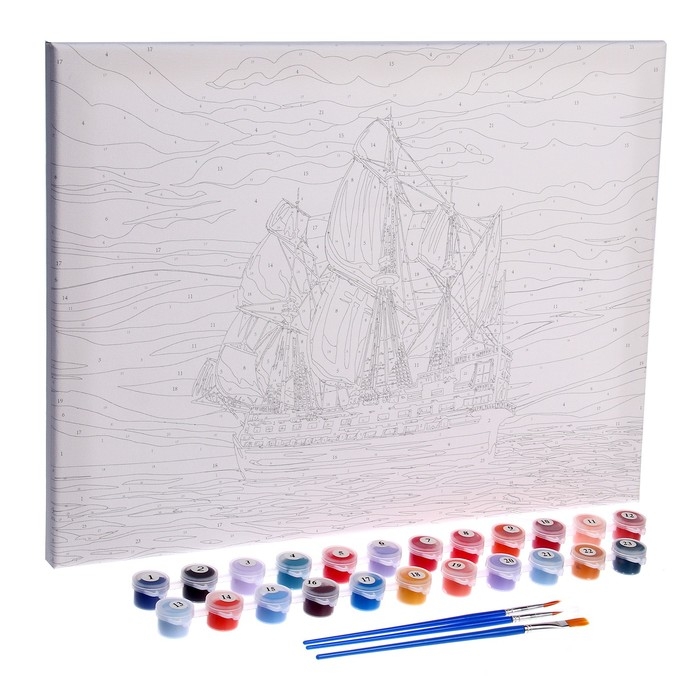 Картина по номерам на холсте с подрамником &laquo;Корабль&raquo;, 30х40 см
