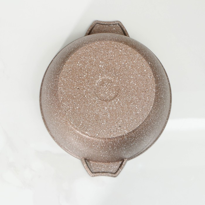 Кастрюля &laquo;Гранит Brown&raquo;, 3 л, d=24 см, h=19.5 см, антипригарное покрытие, цвет коричневый