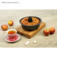 Форма для выпечки &laquo;Немецкий кекс. Крепость&raquo;, 22&times;7 см, антипригарное покрытие, цвет чёрный