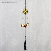 Музыка ветра металл "Драконы на монете" 2 колокольчика 37 см