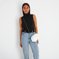 Сумка кросс-боди на молнии, цвет белый