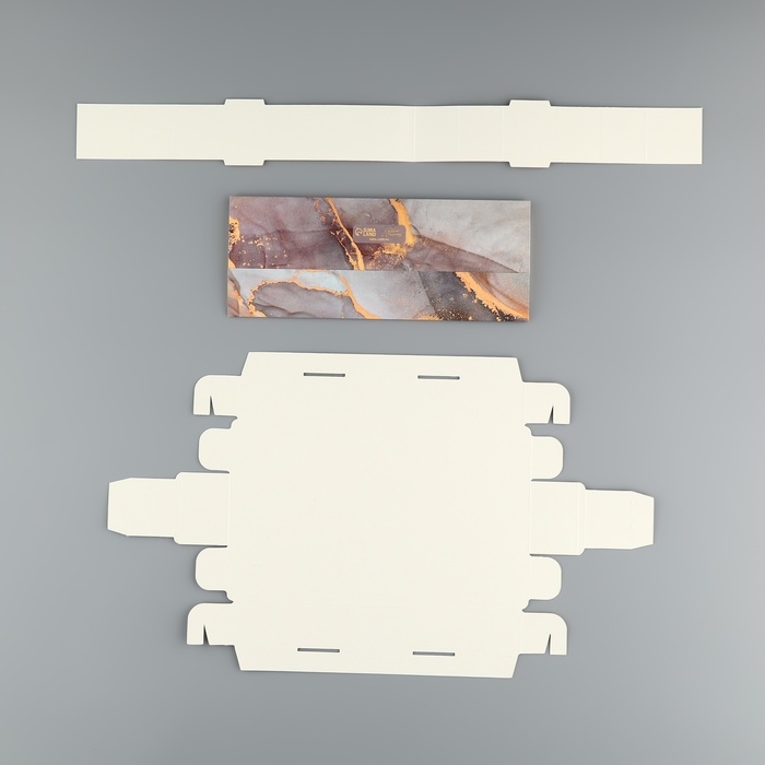 Коробка для конфет, кондитерская упаковка, 5 ячеек, &laquo;Камень&raquo;, 5 х 21 х 3.3 см