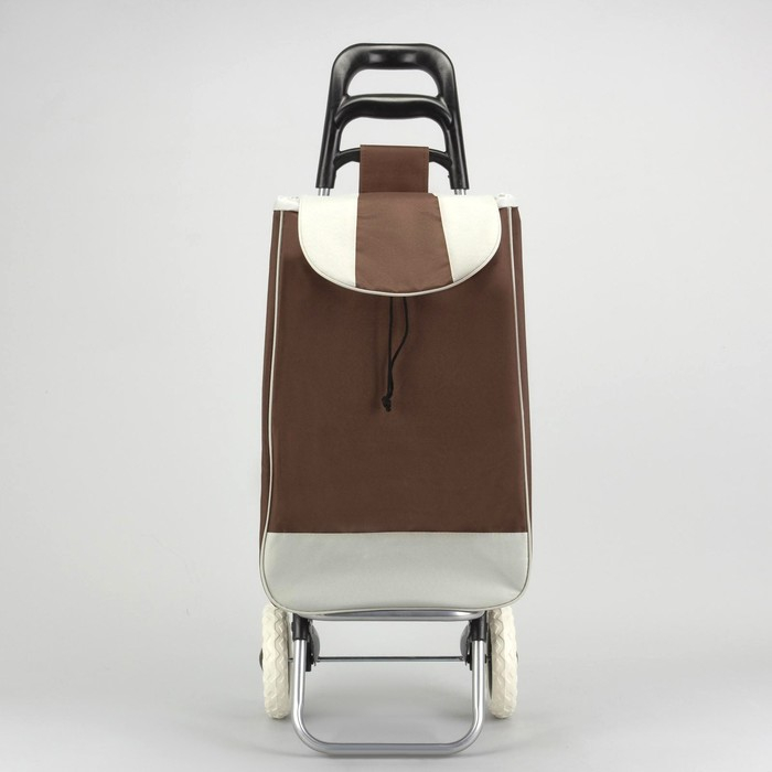 Сумка хозяйственная на колёсах, отдел на шнурке, нагрузка до 25 кг, цвет коричневый Сумка хозяйственная на колёсах, отдел на шнурке, нагрузка до 25 кг, цвет коричневый