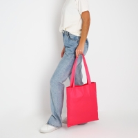 Шопер NAZAMOK, однотонный, 35х0.5х40 см, отд без молнии, без подклада, розовый Шопер NAZAMOK, однотонный, 35х0.5х40 см, отд без молнии, без подклада, розовый