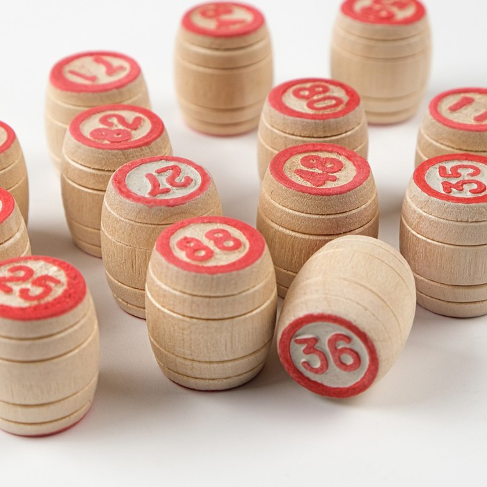 Лото русское, деревянное Лото русское, деревянное "Узоры", настольная игра, с бочонками