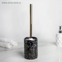 Ёршик для унитаза с подставкой &laquo;Лили&raquo;, 9,5&times;9,5&times;37 см, цвет чёрный