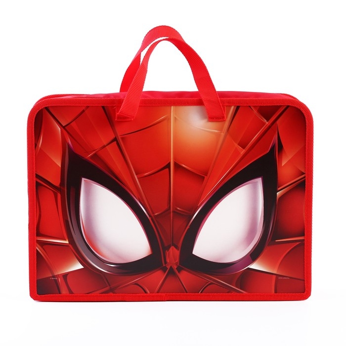 Папка пластиковая с ручками А4, на молнии, 80х330х240 мм, Человек-паук Папка пластиковая с ручками А4, на молнии, 80х330х240 мм, Человек-паук