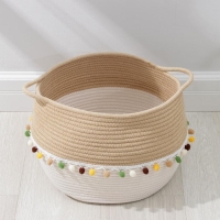 Корзина для хранения плетёная с ручками ручной работы Доляна «Вори», 39×29×23 см, цвет белый Корзина для хранения плетёная с ручками ручной работы Доляна «Вори», 39×29×23 см, цвет белый