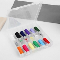 Набор ниток «Радуга», 40/2, 200 м, 18 шт, в органайзере, цвет разноцветный Набор ниток «Радуга», 40/2, 200 м, 18 шт, в органайзере, цвет разноцветный