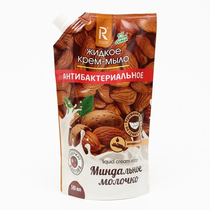 Жидкое крем-мыло Жидкое крем-мыло "Миндальное молочко", антибактериальное, 500 мл