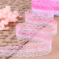 Кружево капроновое &laquo;Градиент&raquo;, 28 мм &times; 10 &plusmn; 1 м, цвет розовый/сиреневый №6