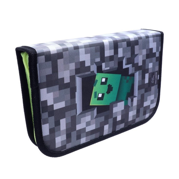 Пенал 3 секции, вкладка внутри, 140 х 210 х 40 мм, тканевый, Calligrata TOP Block Пенал 3 секции, вкладка внутри, 140 х 210 х 40 мм, тканевый, Calligrata TOP Block "Пиксели"