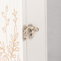 Ключница дерево 6 крючков "Веточка цветочная" состаренный белый 6х22х30 см Ключница дерево 6 крючков "Веточка цветочная" состаренный белый 6х22х30 см