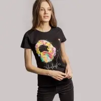 Футболка женская Feel The Beat, черная, размер M