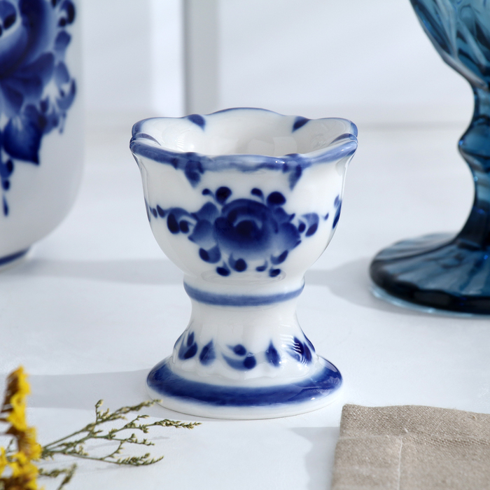 Подставка под яйцо, 6,5&times;7,5 см, гжель