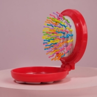 Расчёска массажная, складная, с зеркалом, d = 6,5 см, рисунок МИКС Расчёска массажная, складная, с зеркалом, d = 6,5 см, рисунок МИКС