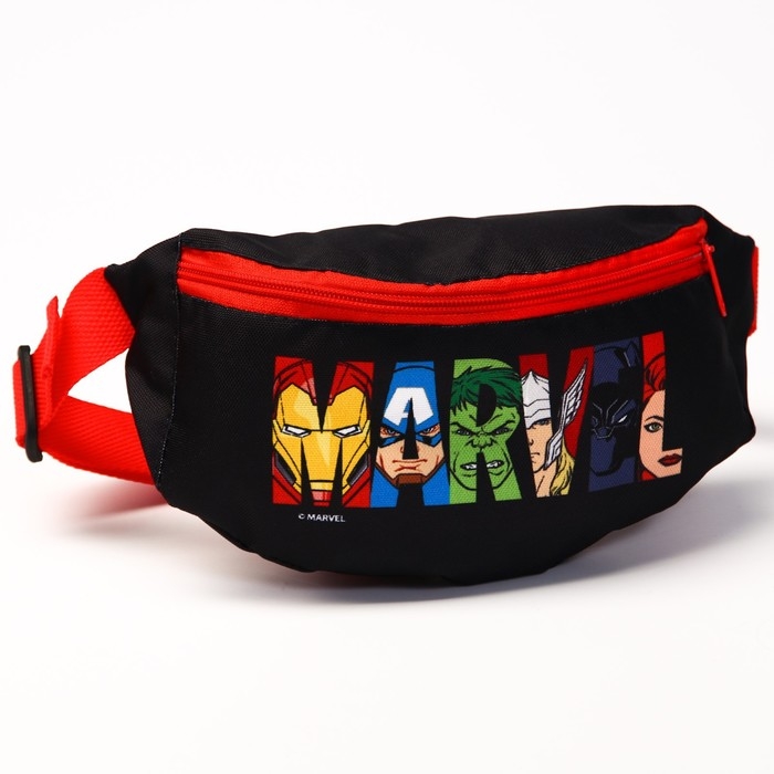 Сумка поясная детская, 25х6х13 см, Мстители Сумка поясная детская, 25х6х13 см, Мстители