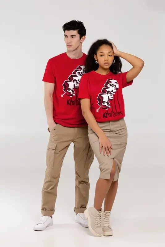 Футболка &laquo;Меламед. Kraftwerk&raquo;, красная, размер S