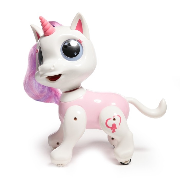 Робот единорог &laquo;Питомец&raquo; IQ BOT, на пульте управления, интерактивный: звук, свет, на батарейках