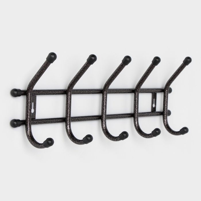 Вешалка настенная &laquo;Уют &raquo;, 5 крючков, цвет медный антик