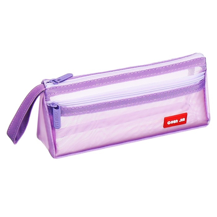 Пенал школьный на молнии Calligrata Пенал школьный на молнии Calligrata "Сетка", 2 отделения, сиреневый