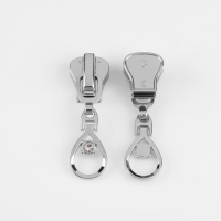 Бегунок автоматический для молнии &laquo;Трактор&raquo;, №8, декоративный &laquo;Капля&raquo;, 10 шт, цвет никель