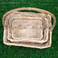 Набор корзин &laquo;Крестики&raquo;, 3 шт: 32&times;25&times;13/37 см, 26&times;18&times;12/33 см, 20&times;14&times;9/29 см