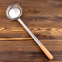 Поварешка для казана узбекская 46см, светлая деревянная ручка Поварешка для казана узбекская 46см, светлая деревянная ручка