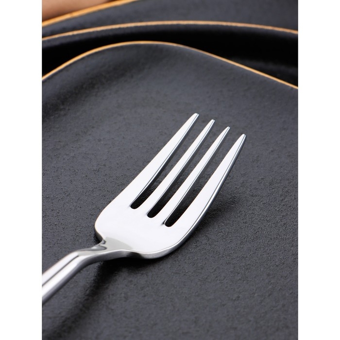 Вилка десертная из нержавеющей стали «Торнбери», длина 18,2 см, толщина 6 мм, цвет серебряный Вилка десертная из нержавеющей стали «Торнбери», длина 18,2 см, толщина 6 мм, цвет серебряный