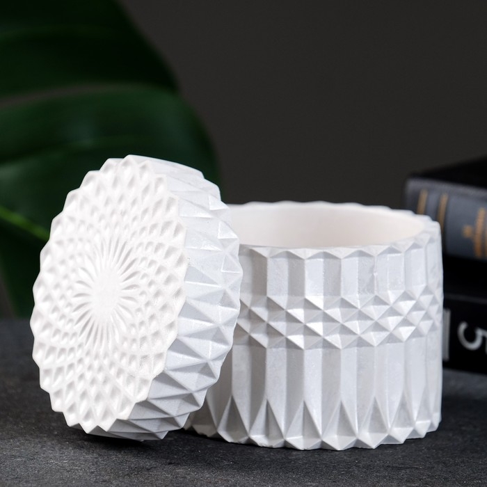 Шкатулка Шкатулка "Ограненная" перламутр, 9х9см