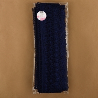 Кружево гипюровое, 60 мм × 6,8 ± 0,5 м, цвет тёмно-синий Кружево гипюровое, 60 мм × 6,8 ± 0,5 м, цвет тёмно-синий