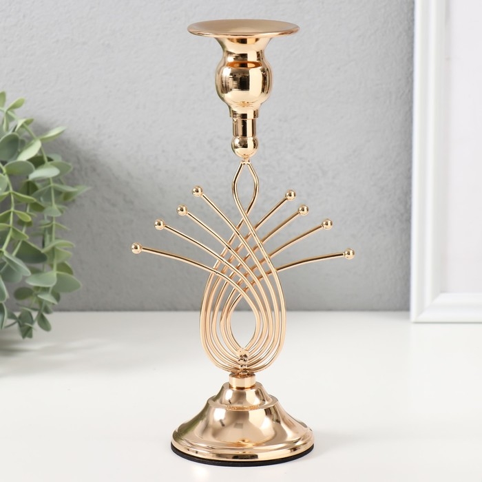 Подсвечник металл на 1 свечу Подсвечник металл на 1 свечу "Золотое сечение" d=2-6 см 8х8х23 см