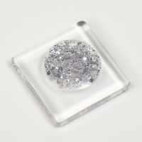 Гель лак для ногтей, &laquo;GLITTER FLASH&raquo;, 3-х фазный, 8мл, LED/UV, цвет прозрачный/серебристый (01)