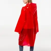 Дождевик-плащ CloudTime, красный
