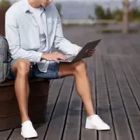 Рюкзак для ноутбука The First, серый