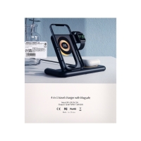 Беспроводное зарядное устройство 3 в 1 Y36, 15 W, складная, подсветка, USB, Type-C, белая Беспроводное зарядное устройство 3 в 1 Y36, 15 W, складная, подсветка, USB, Type-C, белая