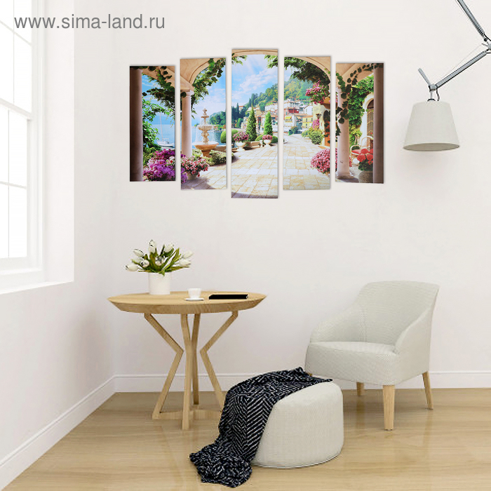 Картина модульная на подрамнике "Ясный день" (2-25х63; 2-25х70; 1-25х80) 125х80см