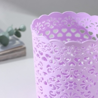 Корзина для хранения &laquo;Кружевной узор&raquo;, пластик, 9,8&times;9,8&times;10 см, цвет МИКС