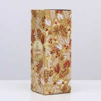 Коробка подарочная новогодняя складная «Новогодний», 12 х 33,6 х 12 см, Новый год Коробка подарочная новогодняя складная «Новогодний», 12 х 33,6 х 12 см, Новый год