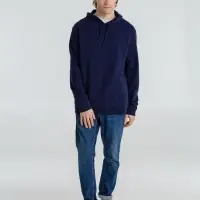 Толстовка с капюшоном унисекс Hoodie, темно-синяя, размер S