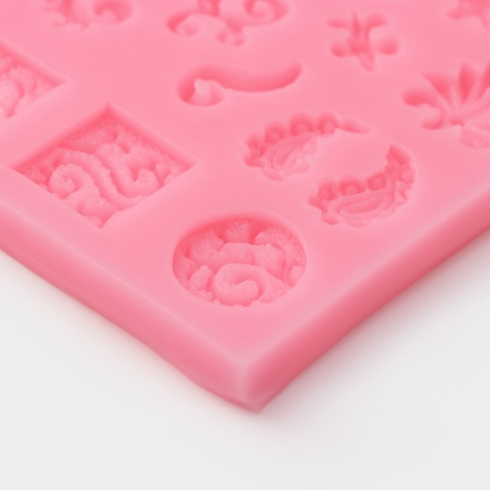 Молд Доляна &laquo;Микс узоров&raquo;, силикон, 13&times;9,5 см, цвет МИКС