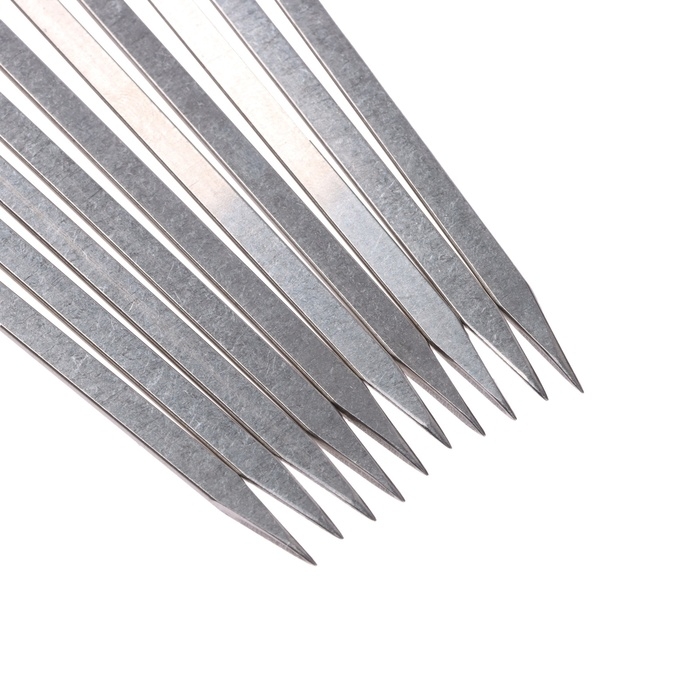 Набор шампуров-шпажек, 10 шт, 40 см, ширина - 5 мм, толщина - 1.4 мм Набор шампуров-шпажек, 10 шт, 40 см, ширина - 5 мм, толщина - 1.4 мм